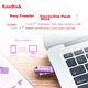Флеш-накопичувач SanDisk 512 ГБ Type-C USB 3.2 Dual Drive DDC3 Purple, швидкість читання до 400 МБ/с, автоматичне резервне копіювання, сумісний з телефонами та комп'ютерами, флеш-накопичувач великої ємності з двома інтерфейсами - изображение 6