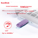 Флеш-накопичувач SanDisk 512 ГБ Type-C USB 3.2 Dual Drive DDC3 Purple, швидкість читання до 400 МБ/с, автоматичне резервне копіювання, сумісний з телефонами та комп'ютерами, флеш-накопичувач великої ємності з двома інтерфейсами - изображение 8