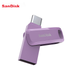 Флеш-накопичувач SanDisk 512 ГБ Type-C USB 3.2 Dual Drive DDC3 Purple, швидкість читання до 400 МБ/с, автоматичне резервне копіювання, сумісний з телефонами та комп'ютерами, флеш-накопичувач великої ємності з двома інтерфейсами - изображение 10