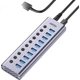 UNITEK USB 3.0 хаб, високошвидкісний 10-портовий розширювач, концентратор-хаб з блоком живлення, один перемикач керування, комп'ютерний інтерфейс, адаптер для док-станції з одним USB-портом H1315A - зображення 1