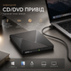 Внешний оптический CD/DVD привод Umanij USB 3.0 Type-C портативный дисковод для ноутбука ПК и MacBook Черный - изображение 1