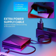 Внешний оптический CD/DVD привод Umanij USB 3.0 Type-C портативный дисковод для ноутбука ПК и MacBook Черный - изображение 7