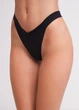 Женские трусы-стринги в рубчик Giulia (L5175S-M) M Black, хлопок повседневые трусики, черные - изображение 6