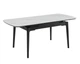 Стол DUBLIN CERAMIC 120(180)*80 белый глянец/черный каркас - изображение 1