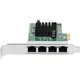 FLYBISH NA8111H-T4, четырехпортовая гигабитная сетевая карта, интерфейс PCIe X1, чип RTL8111H, скорость передачи данных 1000 Мбит/с, программный маршрутизатор агрегации. - изображение 2