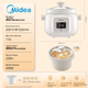 Кастрюля Midea электрическая тушеная керамическая для детского питания, 1.5л, белая, MD-DGE1556 - изображение 4