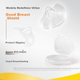 Medela Breast Shield, Захист для сосків, Протижувальні прокладки для годування, Ультратонкі накладки для грудей великого розміру (2 шт. у упаковці) - изображение 5