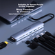 Док-станция расширения WOPU Type-C — HDMI, адаптер-концентратор USB-C, устройство чтения SD/TF карт с частотой обновления 4K60 Гц, 7-дюймовый разветвитель, совместим с компьютерами Apple MacBook и Huawei. - изображение 4