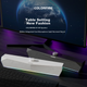 Компьютерные колонки COLORFIRE Bluetooth 5.3, настольные игровые RGB-подсветка, акустическая система для ПК и ноутбуков, USB-сабвуфер, рождественский подарок CF100, черные - изображение 5