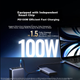 Док-станція UGREEN Type-C 3.2 з подвійним HDMI/DP та чотирма екранами, сумісна з USB-C та Thunderbolt 5, адаптер 10G, розширення для кількох екранів 4K 60 Гц, підходить для комп'ютерів Lenovo та Huawei MST - изображение 8