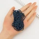 Шнур Paracord для плетіння 2мм 5м смугастий чорно-блакитний (79709943) - изображение 5