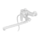 Змішувач для ванни PLAMIX OSCAR-006 SET WHITE (зі шлангом, лійкою та кронштейном) (PM0703) - зображення 6