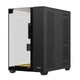 Корпус для ігрового комп'ютера AOC Starry Sea CG409B чорного кольору, панорамний огляд з трьох боків скла, швидкознімний дизайн, підтримка материнських плат ATX, водяне охолодження 360 мм, купольна світлова стрічка - изображение 10
