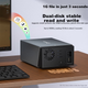Корпус для магнитных дисковых массивов Mihu, RAID-хранилище, вентилятор с регулировкой температуры, двухсекционный, 2,5/3,5-дюймовый, последовательный SATA, механический Type-C, внешний, D32C - изображение 5
