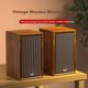 Bluetooth-колонка Saida V-123, активна для настільного комп'ютера, дерев'яна, сабвуфер, USB, для ноутбука, мультимедійних ігор, для вітальні, 2.0, підсилювача - изображение 4
