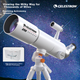 Професійний астрономічний телескоп Xingtelang Star Journey 70L з великою апертурою, високою роздільною здатністю та великим збільшенням для спостереження за Місяцем, подарунок на день народження для студентів, які вивчають природничі науки. - зображення 4