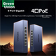 Стандартний PoE-комутатор UGREEN з 4 портами та 6 гігабітними портами для живлення, розгалужувач мережевого кабелю для домашньої системи відеоспостереження, двовходовий корпоративний розгалужувач 35371 - зображення 7