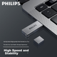 Флеш-накопичувач PHILIPS 64 ГБ USB 3.2, 11UA-M металевий USB-накопичувач великої ємності, швидкість читання 150 МБ/с, високошвидкісний накопичувач для розширення комп'ютера, флеш-накопичувач для бізнесу, офісу та навчання - изображение 5