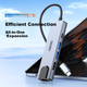 Адаптер UNITEK для розширення док-станції Type-C на порт Ethernet, конвертер мережевого кабелю HDMI із швидкою зарядкою PD, конвертер RJ45 для ноутбуків, телефонів, планшетів Apple, Huawei, адаптер мережевого порту - изображение 5