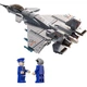 Дитячі іграшки Xingyayoupin, сумісні з Lego Space Shuttle, винищувач J-15, подарунок на день народження хлопчика у військовому стилі - изображение 2