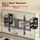 Встраиваемый телескопический настенный кронштейн для телевизора Junao с двумя рычагами, выдвижной и поворотный, совместим с телевизорами диагональю 75-110 дюймов, универсальный для Xiaomi, Hisense, Skyworth, TCL. - изображение 7