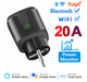 Смарт розетка Tuya Smart Life WiFi 20A 4400W Black / Вайфай смарт розетка з підключенням до телефону / Лічильник електроенергії - зображення 2