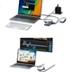 Розширювальна док-станція Acasis Type-C3.2, USB-C з двома HDMI-портами, чотириекранний дисплей, повнофункціональний відеопорт C 4K60Hz, 10G сумісний з Mac Thunderbolt DS-0203 - зображення 3