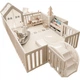 Килимок для повзання Beiyi Baby XPE складаний, 150×180×2.5 см, райдужний - зображення 2