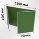Магнітна крейдяна дошка ТСО зелена 5-поверхнева 100×300 см - изображение 1