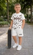 Костюм для хлопчика BOSS (футболка+шорти) 110-116 см білий - зображення 1
