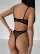 Женский комплект белья в сеточку French Mesh (арт. PA1009) - M - Чорний - изображение 3