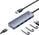 USB-хаб Baseus UltraJoy Series 4-Port HUB Lite 50cm Space Grey (USBA to USB3.0 x 4+Type-C5V) (B0005280B811-01) - зображення 6