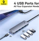 USB-хаб Baseus UltraJoy Series 4-Port HUB Lite 50cm Space Grey (USBA to USB3.0 x 4+Type-C5V) (B0005280B811-01) - зображення 10
