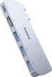 USB-хаб Baseus UltraJoy Series 5-Port HUB Space Grey (USB-C x 2 to USB-C 40Gbps x 1+HDMI 4K@30Hz x 1+USB3.0 x 3) (B00052801811-04) - зображення 3