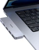 USB-хаб Baseus UltraJoy Series 5-Port HUB Space Grey (USB-C x 2 to USB-C 40Gbps x 1+HDMI 4K@30Hz x 1+USB3.0 x 3) (B00052801811-04) - зображення 5