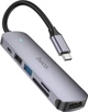 USB-хаб Hoco HB28 Type-C Multi-function Converter (HDTV+USB3.0+USB2.0+SD+TF+PD) Metal Gray (6931474769336) - изображение 1