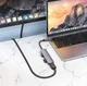 USB-хаб Hoco HB28 Type-C Multi-function Converter (HDTV+USB3.0+USB2.0+SD+TF+PD) Metal Gray (6931474769336) - изображение 7
