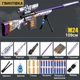 Игрушечная снайперская винтовка M24 109 см с оптическим прицелом магазином и гильзами детская игровая винтовка детализированная - изображение 2