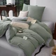Постельное белье Муслин Люкс Colorful Home Двуспальный 180х220 Оливка-Серый - изображение 1
