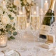 Весільні келихи для шампанського "White Blossom" з декоративним рослинним орнаментом (SY-184) - изображение 2