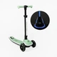 Самокат трехколесный Best Scooter Kick`n`roll X2-002 колеса PU со светом складной руль подсветка платформы. Black and Green (195001) - изображение 2
