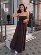 Сарафан женский макси с широкой юбкой коричневого цвета 38452 One Size - изображение 3