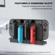 Зарядна станція для контролерів Nintendo Switch, док-станція для зарядки 4 контролерів, чорна - зображення 8