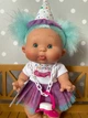 Пупсик Happy birthday Cotton Candy Nines d'Onil Pepotes с мятными волосами, 26 см - изображение 2