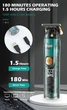 Триммер для бороды и волос VGR V-961 аккумуляторный USB с LED-дисплеем и керамическими лезвиями IPX7 (6246) - изображение 6