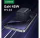 Зарядное устройство UGREEN X524 45W USB-C GaN Fast Charger Black (65052) - изображение 4