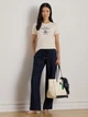 Футболка хлопковая длинная женская Ralph Lauren 241867156 S Молочная (1159862980) - изображение 3