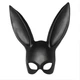 Маска Зайка Playboy карнавальная для парня и девушки универсальная, сексуальная маска Заяц плейбой Черный - изображение 10