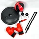 Детская боксерская груша на стойке с перчатками Punching Ball Set, набор для бокса с пружиной, насосом и регулируемой высотой для дома и улицы, спортивный тренажер для детей Красный/черный - изображение 9
