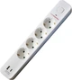 Сетевой фильтр-удлинитель Euroelectric с USB Type C Х4 10 А 2 м Белый (EE-104USB/C-2M) - изображение 1